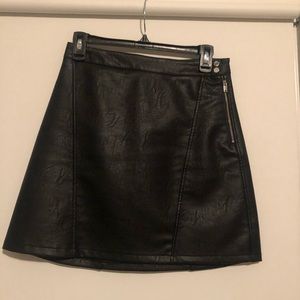 Zara leather zip mini skirt